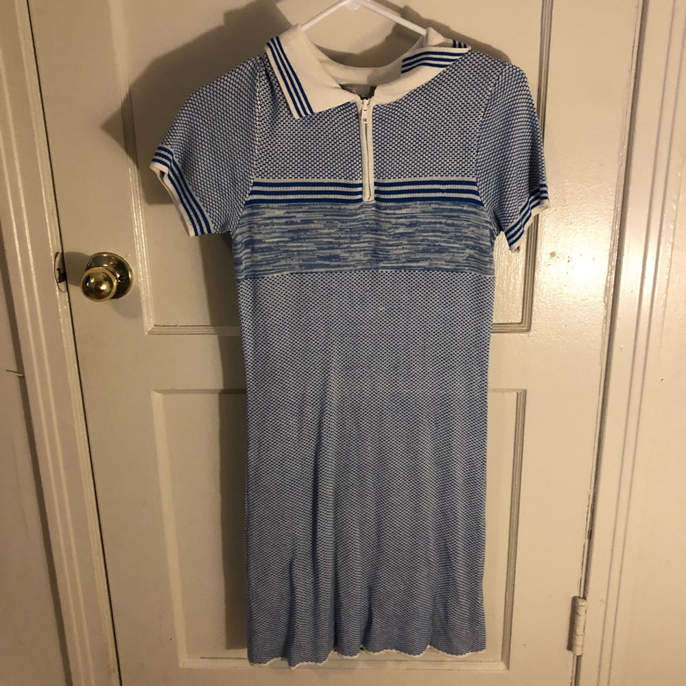 ASOS blue striped polo dress